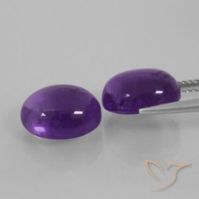 8.26 ct natürliche Mittelviolett Amethyst-Edelsteine, Oval, Transparent