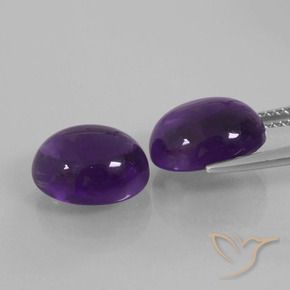 8.46 ct natürliche Mittelviolett Amethyst-Edelsteine, Oval, Transparent