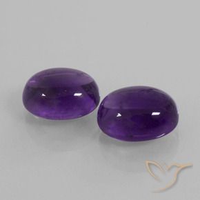 8.17 ct natürliche Mittelviolett Amethyst-Edelsteine, Oval, Transparent