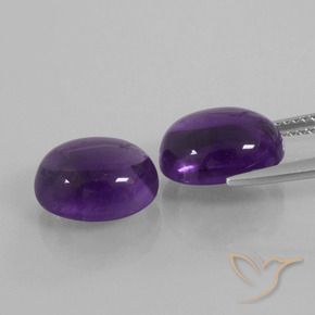 8.17 ct natürliche Mittelviolett Amethyst-Edelsteine, Oval, Transparent