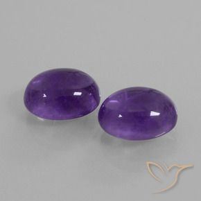 7.57 ct natürliche Mittelviolett Amethyst-Edelsteine, Oval, Transparent