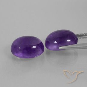 7.57 ct natürliche Mittelviolett Amethyst-Edelsteine, Oval, Transparent