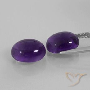6.90 ct natürliche Mittelviolett Amethyst-Edelsteine, Oval, Transparent