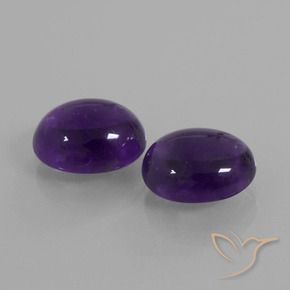 7.27 ct natürliche Mittelviolett Amethyst-Edelsteine, Oval, Transparent
