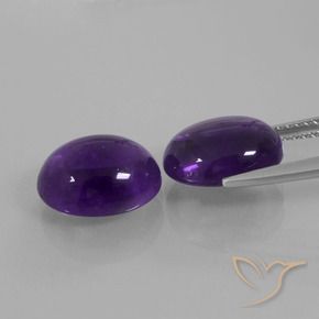 7.27 ct natürliche Mittelviolett Amethyst-Edelsteine, Oval, Transparent