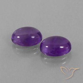 4,92 ct natürliche Mittel-helles Violett Amethyst-Edelsteine, Oval Schliff, Transparent