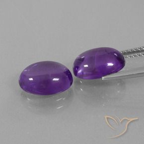 4,92 ct natürliche Mittel-helles Violett Amethyst-Edelsteine, Oval Schliff, Transparent