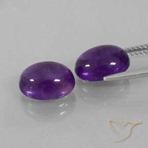 5.62 ct natürliche Mittel-helles Violett Amethyst-Edelsteine, Oval, Transparent