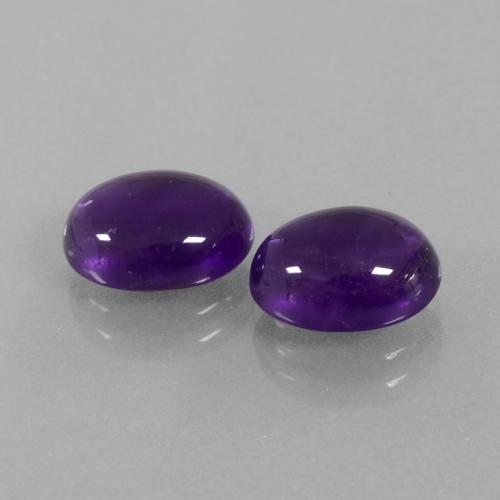 5,24 ct natürliche Mittel-helles Violett Amethyst-Edelsteine, Oval Schliff, Transparent