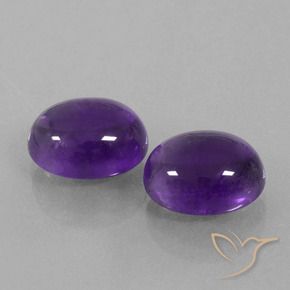 8.09 ct natürliche Mittelviolett Amethyst-Edelsteine, Oval, Transparent