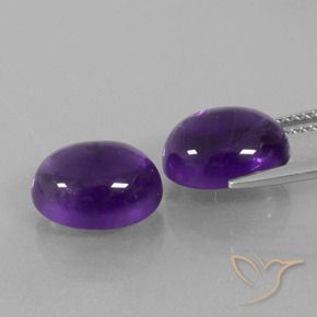 8.09 ct natürliche Mittelviolett Amethyst-Edelsteine, Oval, Transparent