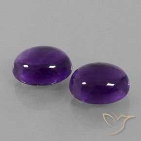8.25 ct natürliche Mittelviolett Amethyst-Edelsteine, Oval, Transparent