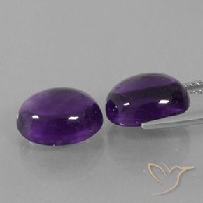 8.25 ct natürliche Mittelviolett Amethyst-Edelsteine, Oval, Transparent