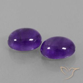 7.38 ct natürliche Mittelviolett Amethyst-Edelsteine, Oval, Transparent