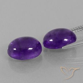 7.38 ct natürliche Mittelviolett Amethyst-Edelsteine, Oval, Transparent