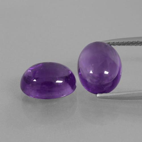 5.94 ct natürliche Mittel-helles Violett Amethyst-Edelsteine, Oval Schliff, Transparent