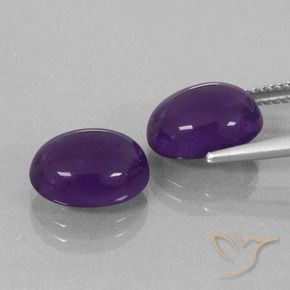 7.80 ct natürliche Mittel-helles Violett Amethyst-Edelsteine, Oval, Transparent