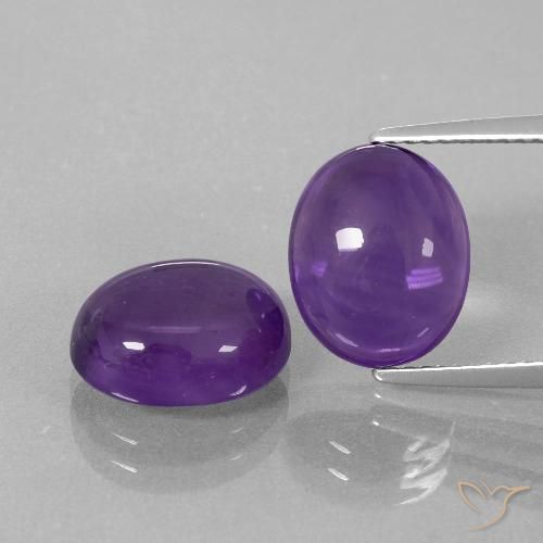 7.55ctw Natürlicher Mittel-helles Violett Amethyst, Oval, Transparent