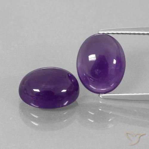 7.42ctw Natürlicher Mittel-helles Violett Amethyst, Oval, Transparent