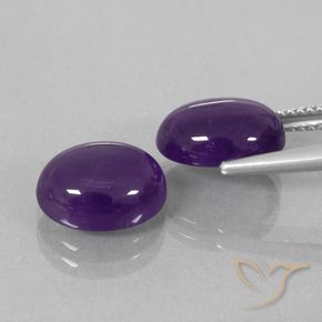 7.42 ct natürliche Mittel-helles Violett Amethyst-Edelsteine, Oval, Transparent