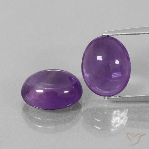 7.53ctw Natürlicher Mittelviolett Amethyst, Oval, Transparent
