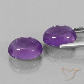 7.53 ct natürliche Mittelviolett Amethyst-Edelsteine, Oval, Transparent