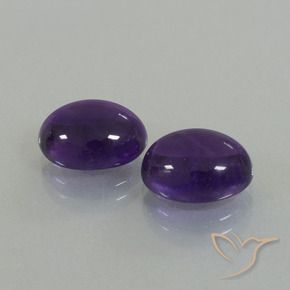 7.27 ct natürliche Mittelviolett Amethyst-Edelsteine, Oval, Transparent