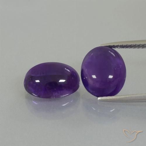 7.31ctw Natürlicher Mittelviolett Amethyst, Oval, Transparent