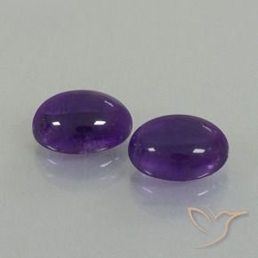 7.31 ct natürliche Mittelviolett Amethyst-Edelsteine, Oval, Transparent