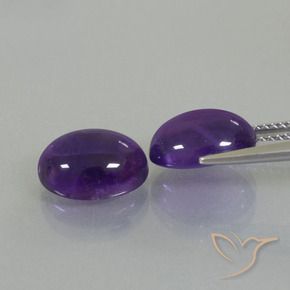7.31 ct natürliche Mittelviolett Amethyst-Edelsteine, Oval, Transparent