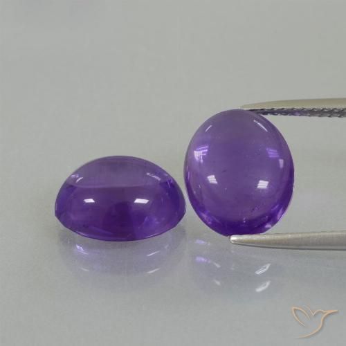 7.12 ct natürliche Mittelviolett Amethyst-Edelsteine, Oval, Transparent