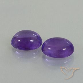 7.12 ct natürliche Mittelviolett Amethyst-Edelsteine, Oval, Transparent