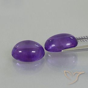 7.12 ct natürliche Mittelviolett Amethyst-Edelsteine, Oval, Transparent