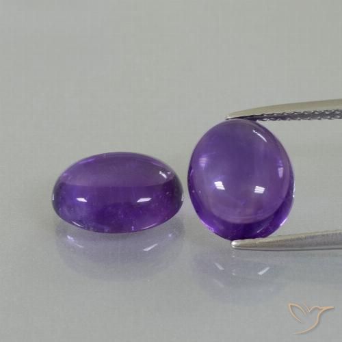 6.45 ct natürliche Mittelviolett Amethyst-Edelsteine, Oval, Transparent