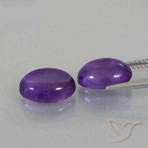 6.45 ct natürliche Mittelviolett Amethyst-Edelsteine, Oval, Transparent