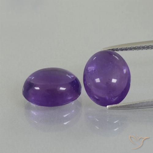 7.76 ct natürliche Mittelviolett Amethyst-Edelsteine, Oval, Transparent