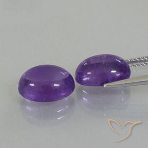 7.76 ct natürliche Mittelviolett Amethyst-Edelsteine, Oval, Transparent