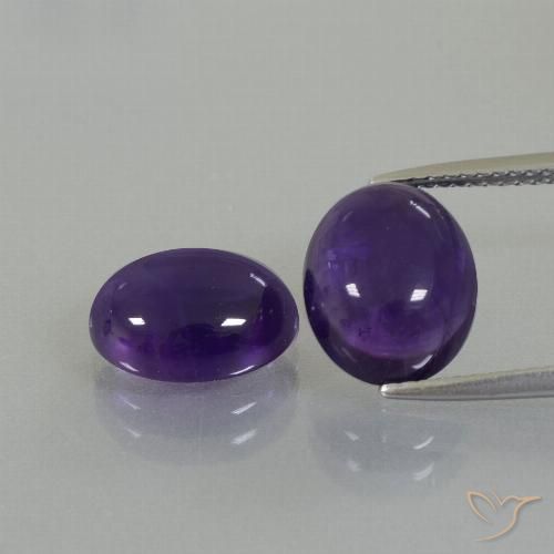 7.22 ct natürliche tiefviolett Amethyst-Edelsteine, Oval, Transparent