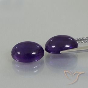 7.22 ct natürliche tiefviolett Amethyst-Edelsteine, Oval, Transparent