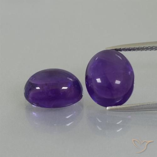 7.84ctw Natürlicher Mittelviolett Amethyst, Oval, Transparent