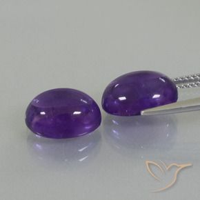 7.84 ct natürliche Mittelviolett Amethyst-Edelsteine, Oval, Transparent