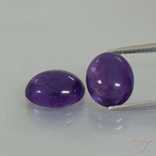 6.87ctw Natürlicher Mittelviolett Amethyst, Oval, Transparent