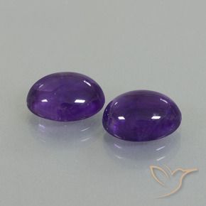 6.87 ct natürliche Mittelviolett Amethyst-Edelsteine, Oval, Transparent