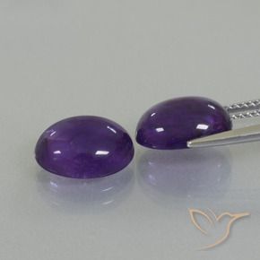 6.87 ct natürliche Mittelviolett Amethyst-Edelsteine, Oval, Transparent