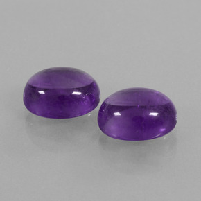 5.82 ct natürliche Mittel-helles Violett Amethyst-Edelsteine, Oval Schliff, Transparent