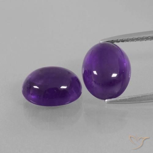5.56ctw Natürlicher Mittelviolett Amethyst, Oval, Transparent