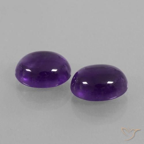 5.56 ct natürliche Mittelviolett Amethyst-Edelsteine, Oval, Transparent