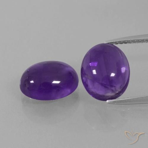 7.04ctw Natürlicher Mittelviolett Amethyst, Oval, Transparent