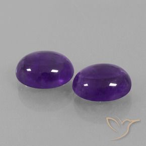 7.04 ct natürliche Mittelviolett Amethyst-Edelsteine, Oval, Transparent