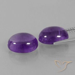 7.89 ct natürliche Mittelviolett Amethyst-Edelsteine, Oval, Transparent